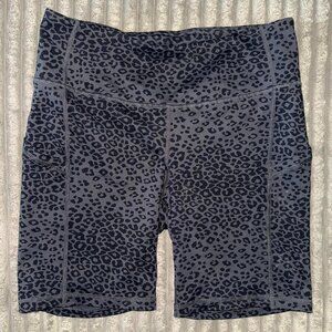 TORRID LEOPARD BIKER SHORTS SIZE 0
